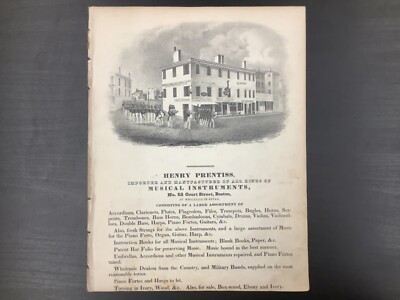 1838 National Guards  Quick Step Sheet Music Henry Prentiss Boston Brass Band
