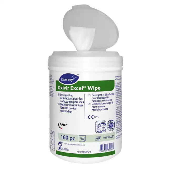 Lingettes Oxivir Excel pour nettoyer et désinfecter la maison et le bureau