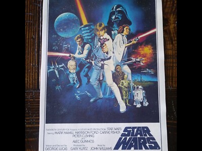 Star Wars: Episode IV A New Hope REAL CANVAS Movie Poster! 11