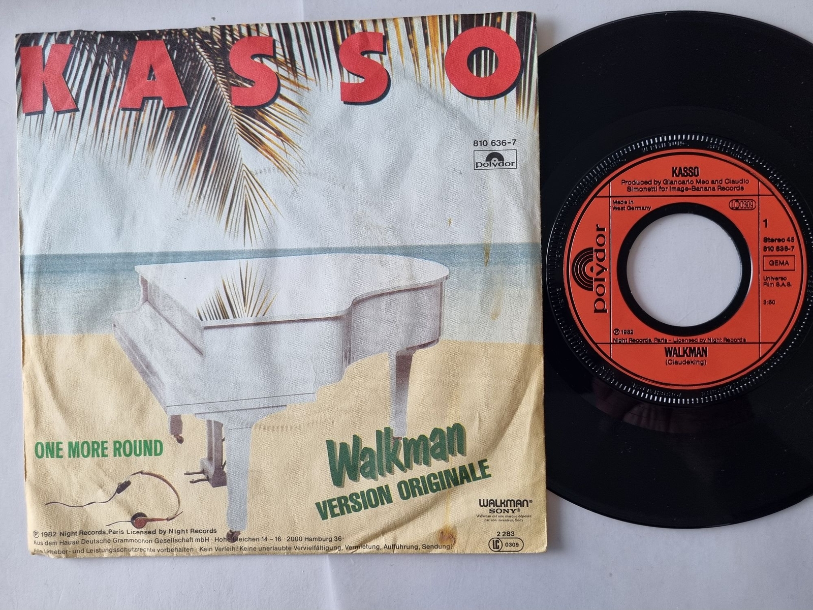 Kasso - Walkman 7'' Vinyl Germany ITALO DISCO