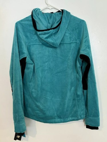 New Balance Full Zip Fleece Hoodie Women's Size M Teal Long Sleeve - Picture 2 of 11