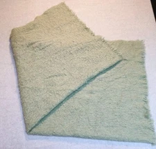 D'Medici Throw Blanket 90%Worsted Wool from ITALY Green 60x50