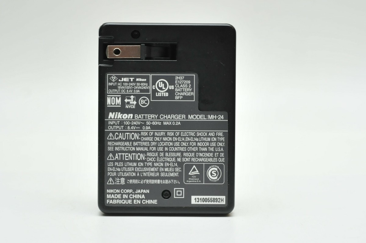 Nikon D3300 Chargeur Rapide MH-24 Pour Batteries Nikon EN-EL14/EN-EL14A - Compatible D5100, D3200... Nikon D5100