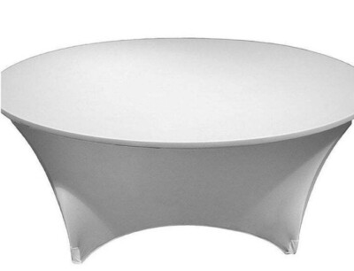 SPANDEX LYCRA TISCHDECKEN ESSENTIAL SCHWARZ & WEISS EVENT LOCATION HOCHZEIT DEKOR