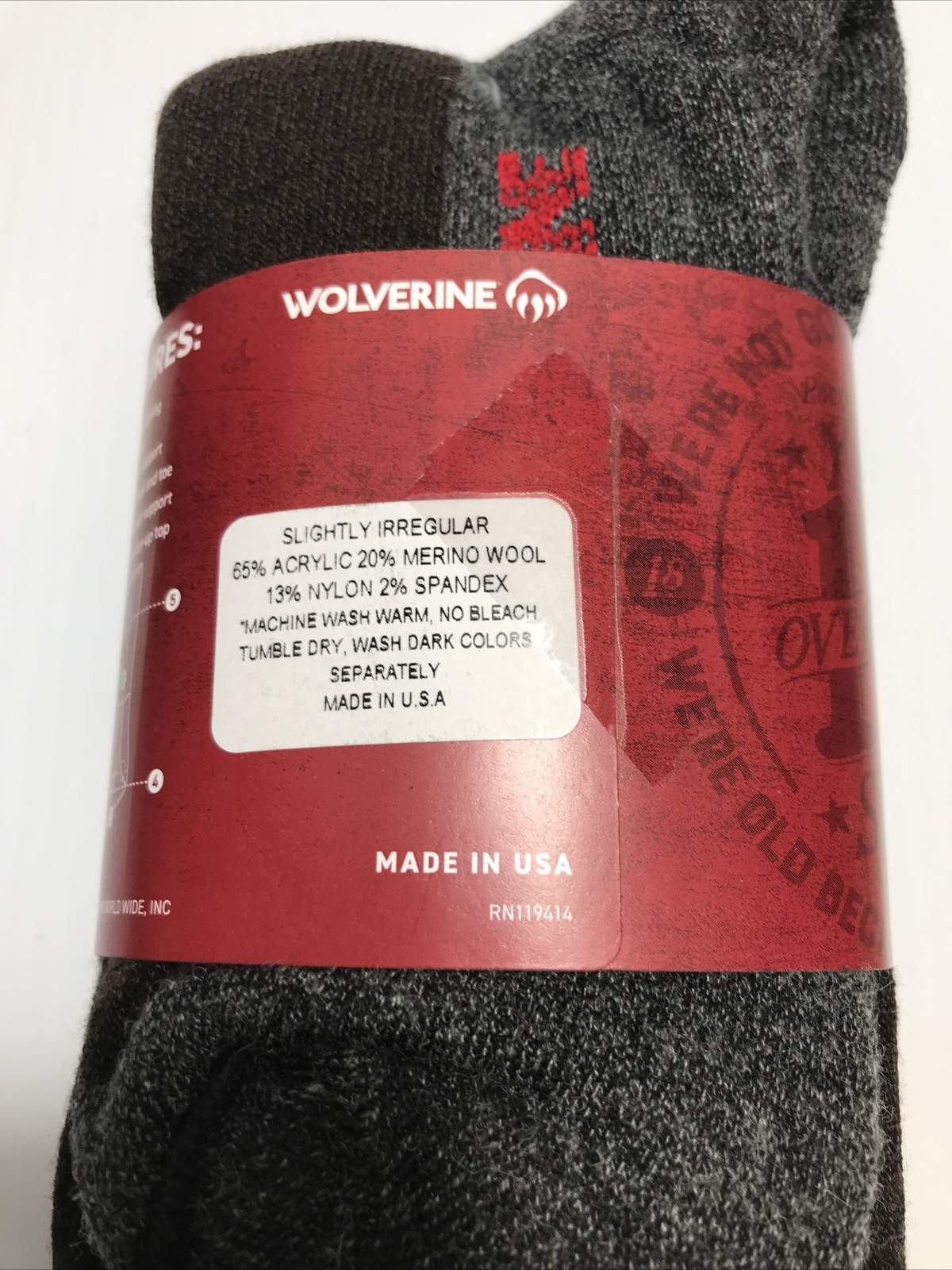 Wolverine Merino Wool Full Cushion Boot Sock, Large, Very Warm and Comfortable