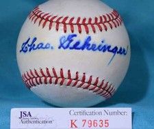 Charlie Gehringer Jsa Coa Signed Macphail American League Autograph Baseball