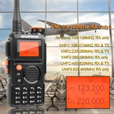 Baofeng UV-K6 Walkie Talkie UHF VHF DTMF FM NOAA Two Way Radio + Type-C Cable