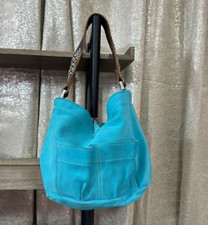 Tylie Malibu Hobo Bag Crystal Green Leather Handbag Purse Crystal Stud Handle