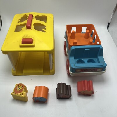 Vintage Chicco Shape Animal Sorter Toy w Truck