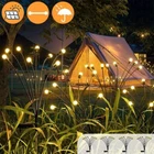 Outdoor LED Solar Garden Light Firefly Swaying Fairy Lamp Yard Pathway Decor USA