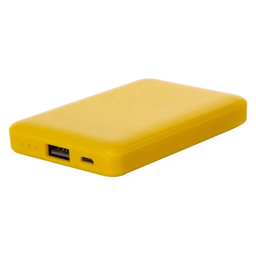 Power Bank Rechargable Battery 5000 mAh Yellow Power Bank Rechargable Battery 5000 mAh Yellow