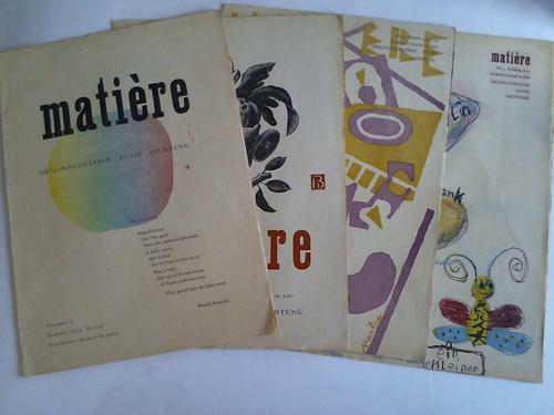 Matiere: Originalgraphik Musik Dichtung. Hefte 1 bis 4, Jahrgang 1952/1953. ... - Bild 1 von 1