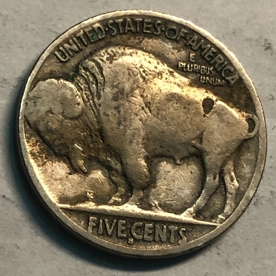 1916-S G-VG Indian Head BUFFALO NICKEL. #n4 - Image 3 of 4