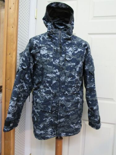 USN NWU Goretex Parka US Navy Digital Camo Jacket Nylon Military Small  Regular