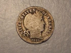 1910 D Barber Dime (Attractive)