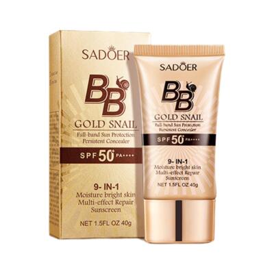 Sadoer 9 in 1 Gold Snail BB Cream Sunscreen SPF 50+ Skin Repair Sunscreen λ Q4X7