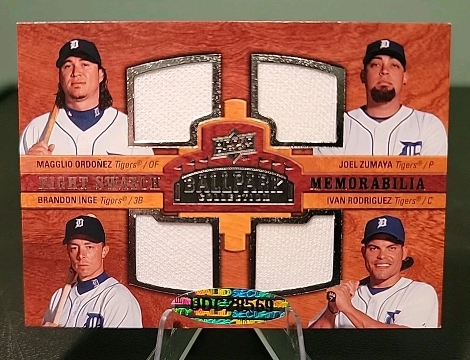 Tarjeta parche camiseta UD Ballpark Collection 8 Swatch 2008 Pujols Cardinals Tigers! Foto 2 de 2