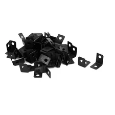 80 Pcs 12x9x12mm L-Shaped 90 Degree Angle Bracket Corner Braces Black