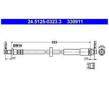 2x Bremsschlauch hinten für Audi A6 4FH C6 4F2 4F5 | 24022966