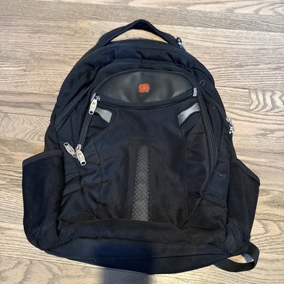 Swiss Gear Black Backpack Unisex, Laptop Computer Bag, Multi Purpose, Small Hole