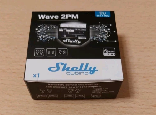 Shelly Wave 2PM, Z-Wave+ , Relais, schwarz Schaltaktor Z-Wave NEU