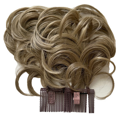 Set of 2: NEW SOHO Wired Updo Hair Extension in Sandy Blonde Brown Curly 10'' L