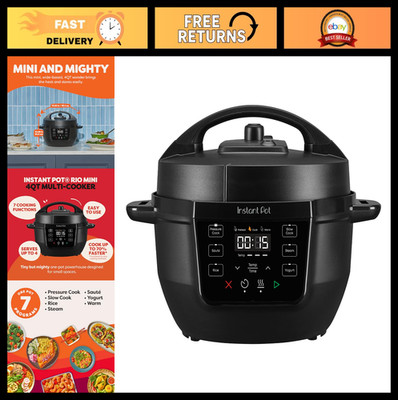 7-in-1 Mini Multi-Cooker 4QT - Pressure Cooker, Slow Cook, Sauté, Steam, Rice Ma