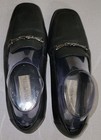 Victoria Spencer Loafers Black Leather Size 8.5 M Silver Buckle Y2K Office Shoes — photo 3