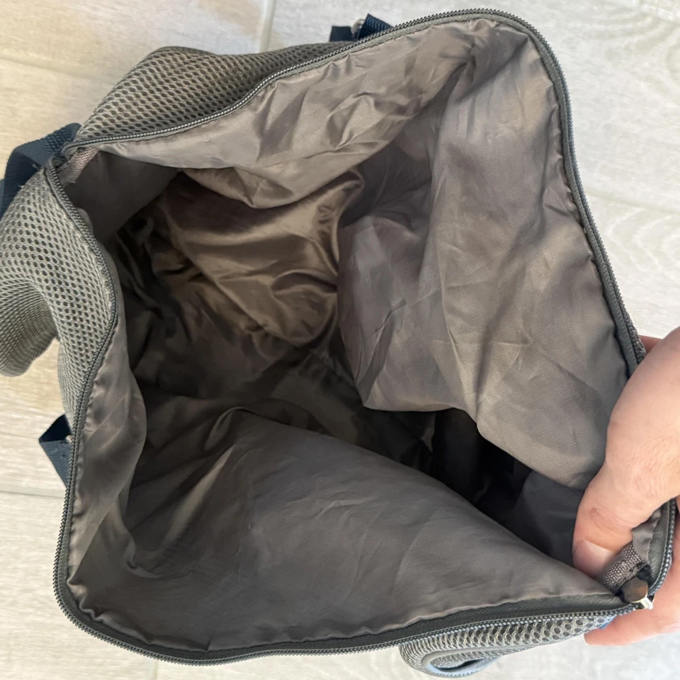 Bolso de Gimnasio de Lona Perry Ellis Gris Azul Malla Correa para el Hombro Deportes Viaje Foto 4 de 4