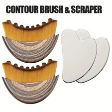 New Lymphatic Contour Face Brush, Dry Brushing Face Brush, Lymphatic Drainage