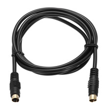 S Video Cable 5Ft, Mini DIN 4 Pin S-Video Cable Male to Male Gold Plated Conn...