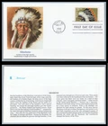 US FDC # 2505 25c Indian Headdress Shoshone Fleetwood  s.cancel 1990, 9Q5981