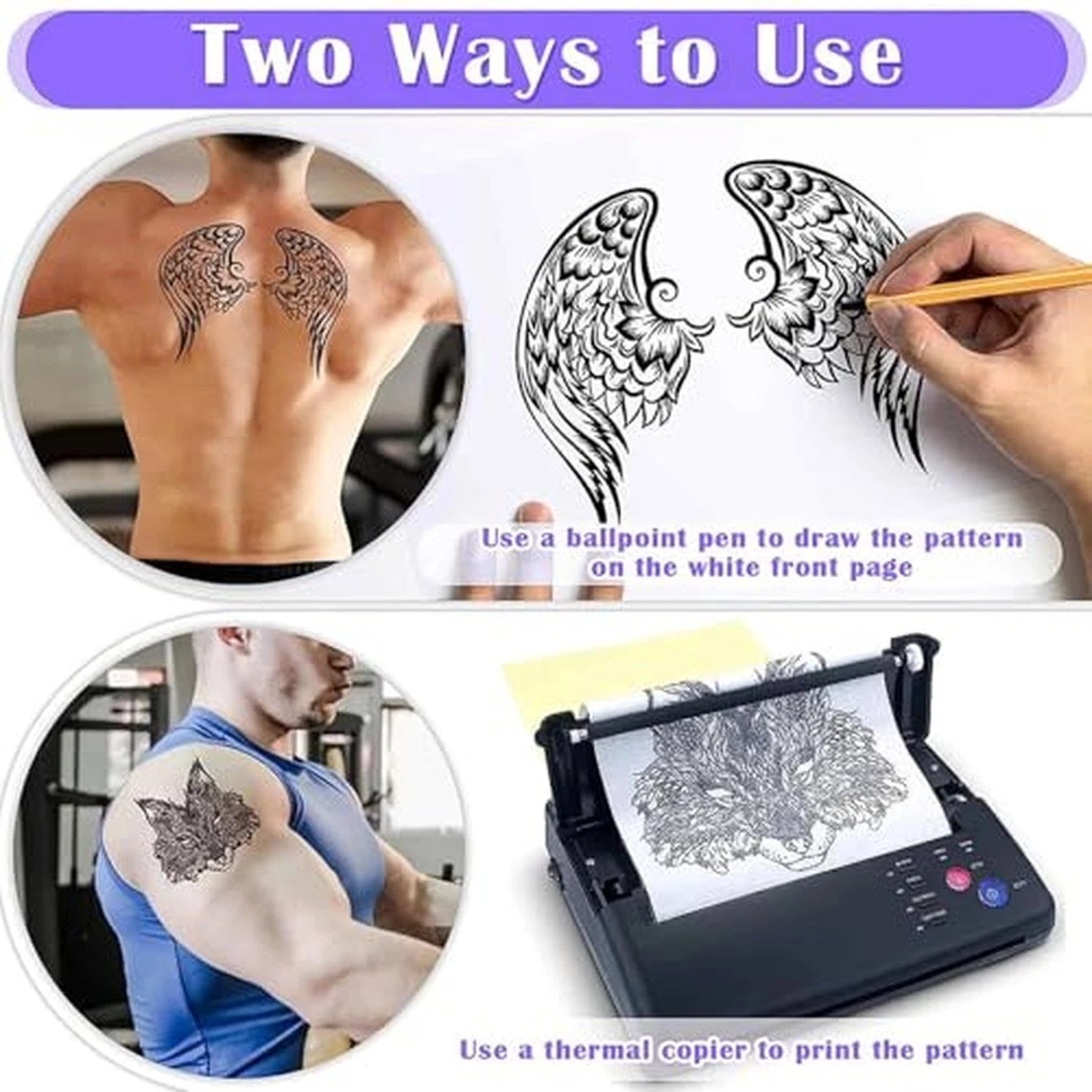 Tattoo Transfer Paper 50 Sheets - Usiriy Tattoo Stencil Paper 50Pcs - product detail image 2