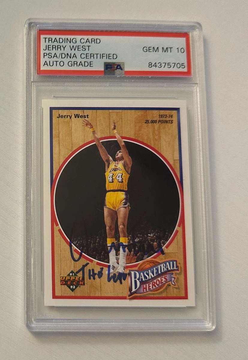 Jerry West Basketball Autographed Sports Trading Cards