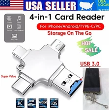 USB 3.0 TF/SD Card Adapter Only Flash Drive Type-C OTG  iPhone&Android PC