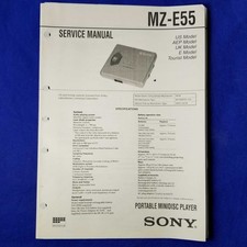 SONY MZ-E55 Service Manual Original Paper OEM Repair Guide - USA