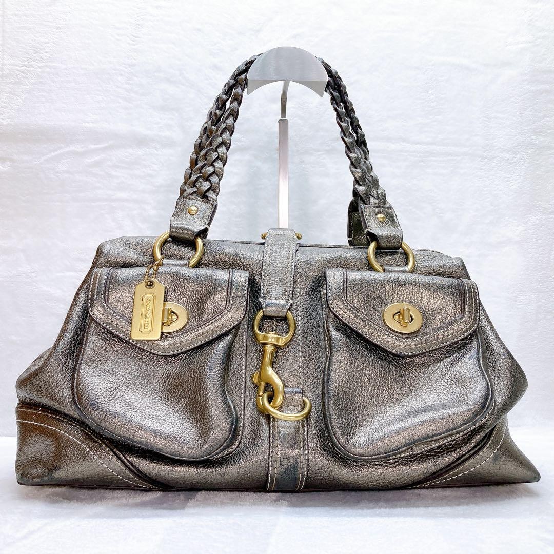 バッグ 00s Coach Tote Bag Turn Lock y2k archive 00s Coach Tote Bag Turn Lock y2k archive