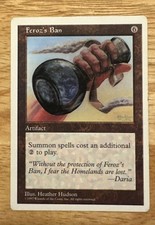 MTG Feroz's Ban 1997 Never used EXCELLENT CONDITION - NM