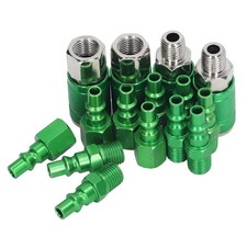 Air Coupler Plug Kit 1/4 Inch NPT 4 PCS Universal 10 PCS IM Plug Aluminum