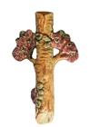 Vintage Weller Art Pottery Woodcraft Wall Pocket Vase, c1920 Branch /Flowers 10"