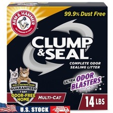 Clumping Cat Litter Odor Control 14lb Dust Free Micro Granules Multi Cat New