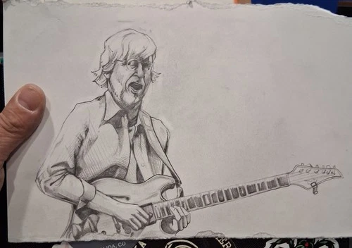 Original  graphite Drawing OF TREY ANASTASIO.