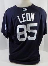 Camiseta deportiva 2017 Detroit Tigers Arcenio León #85 emitida por el juego Navy Spring T Mr I P 5