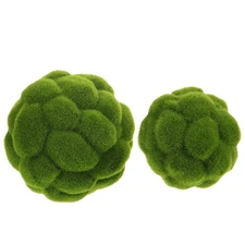 2 Pcs Moss Balls Artificial Moss Balls Decorative for Bowl Filler Faux Plant ...