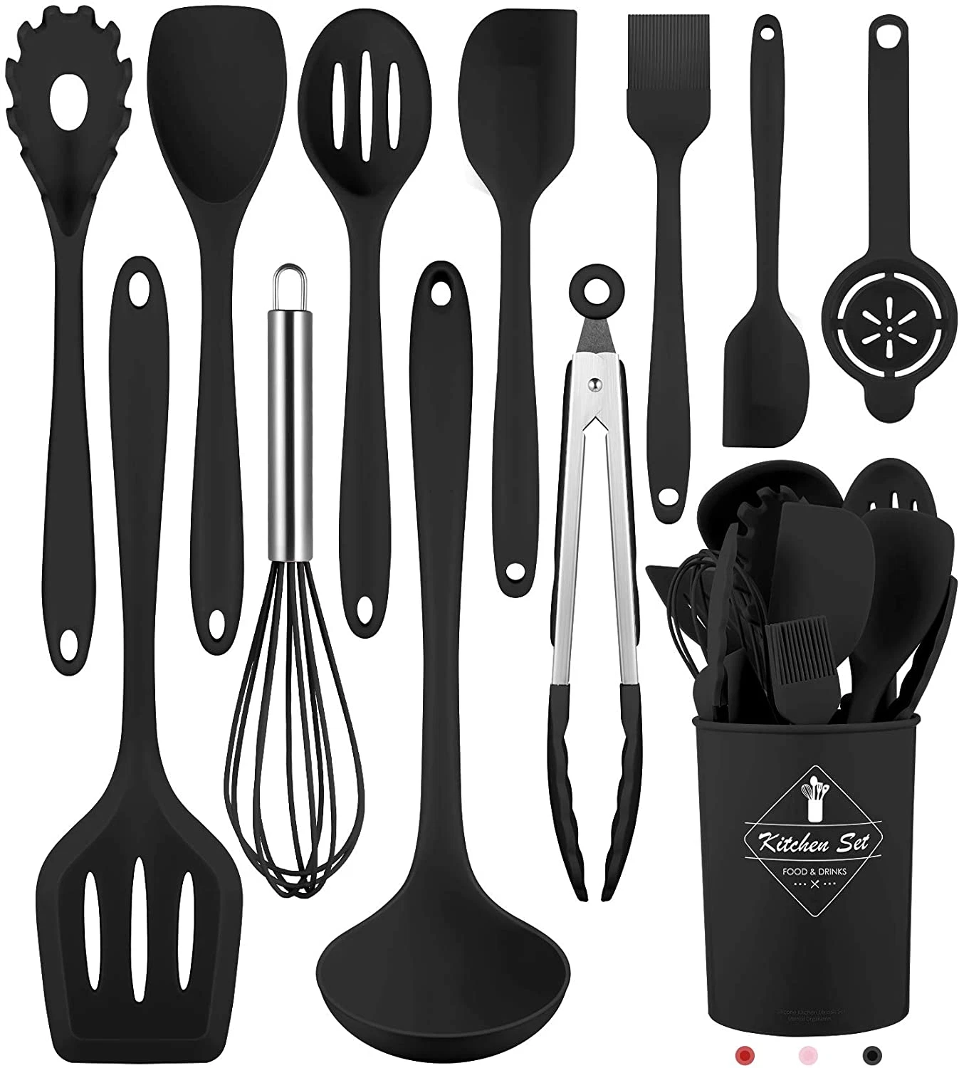 Kitchen Utensils Set-12 Pieces Silicone Cooking Utensils Set Dishwasher Safe 392