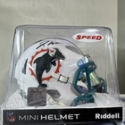Jaylen Waddle Miami Dolphins Auto Signed Mini Helmet JSA Certified Sealed
