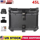 Motorcycle Trunk Rear Tour Tail Box Luggage Stainless steel Top Case Storage 45L