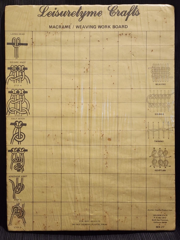 Vintage LeeWards Leisuretyme Crafts Macrame Weaving Work Board 12x16 - Image 4 of 4