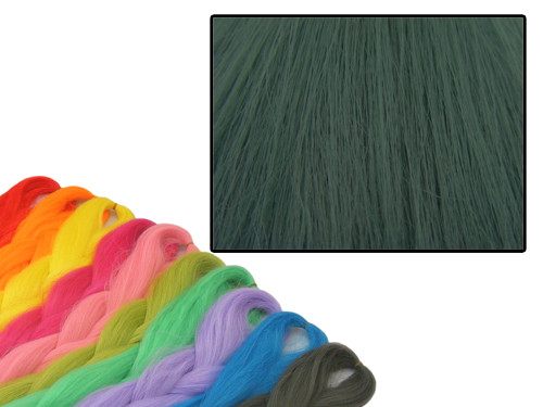CyberloxShop Phantasia Kanekalon Jumbo Braid Blue Olive Green Braiding Hair