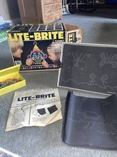 Vintage Hasbro LITE BRITE 1981 Tested Works with Box Paper and pegs